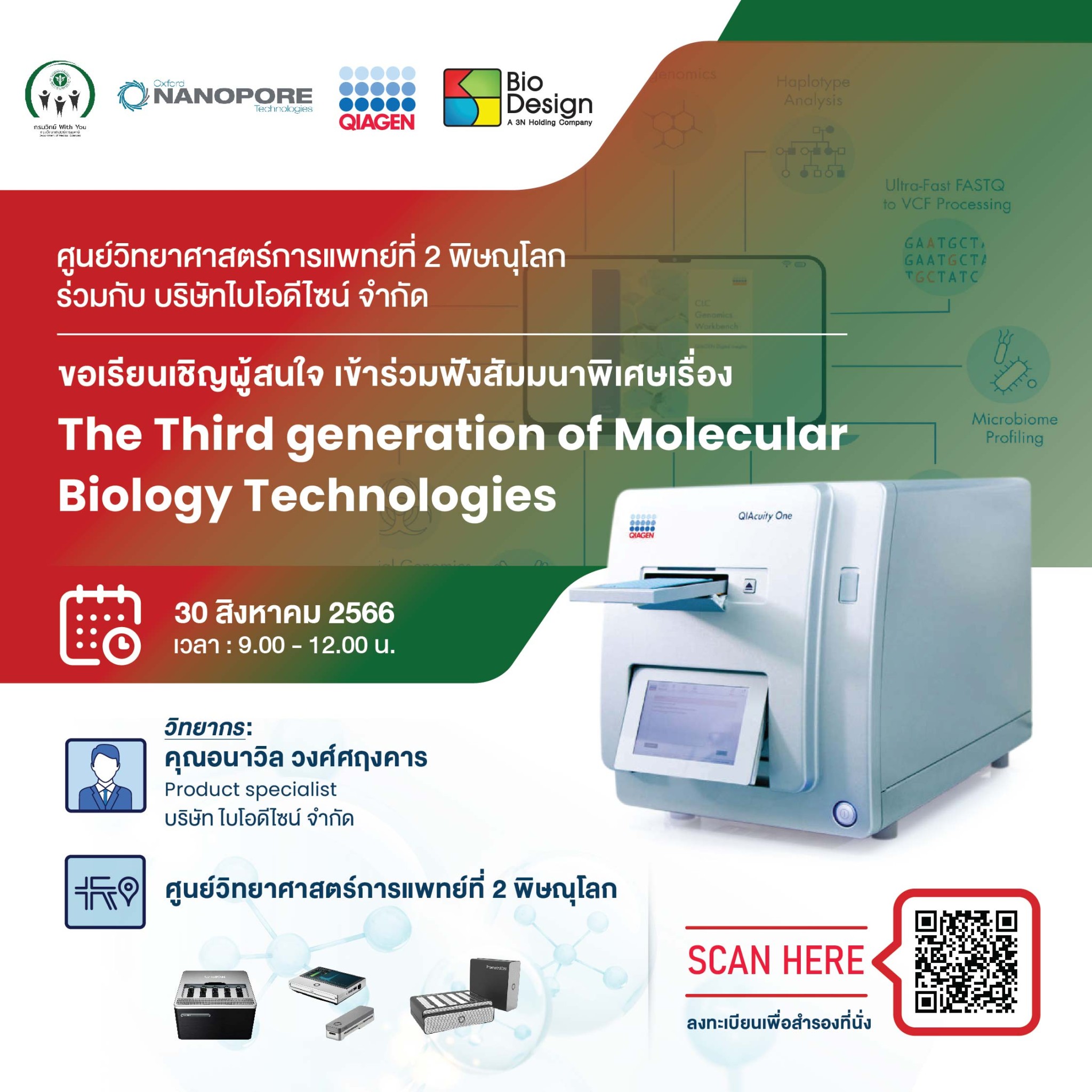 งานสัมมนาพิเศษ The Third generation of Molecular Biology Technologies